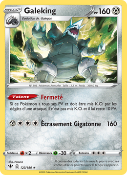 Galeking 123/201 Pokémon Ténèbres Embrasées