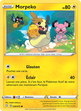 Morpeko 36/73 Pokémon Destinées Radieuses (SHF)