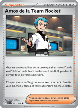 Amos de la Team Rocket 201/295 Pokémon Héros Transcendants (ME2.5)