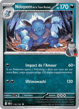 Nidoqueen de la Team Rocket 116/244 Pokémon Rivalités Destinées (EV10)