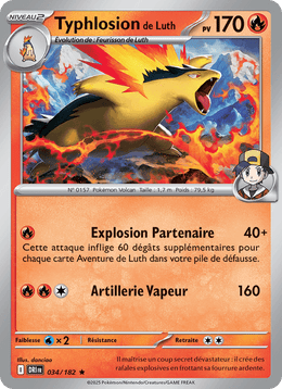 Typhlosion de Luth 034/244 Pokémon Rivalités Destinées (EV10)