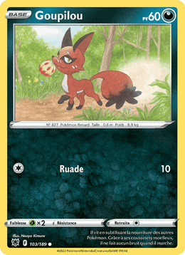 Goupilou 103/216 Pokémon Astres Radieux (ASR)