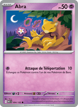Abra 054/188 Pokémon Méga-Évolution (ME01)