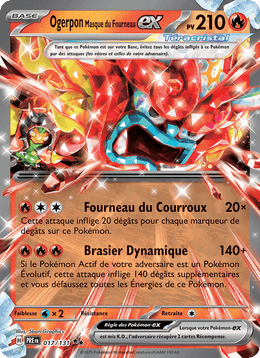 Ogerpon Masque du Fourneau-ex 017/180 Pokémon Évolutions Prismatiques (EV8.5)