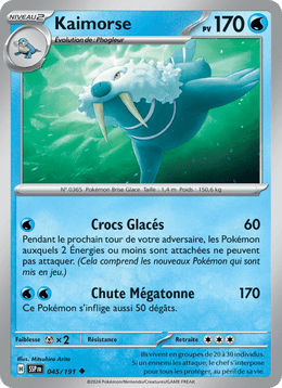 Kaimorse 045/252 Pokémon Étincelles Déferlantes (EV08)