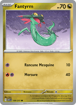 Fantyrm 158/295 Pokémon Héros Transcendants (ME2.5)
