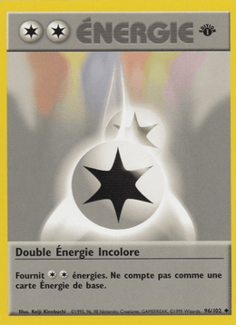 Double Énergie Incolore 96/102 Pokémon Set de Base (BS)