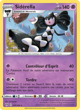 Sidérella 75/201 Pokémon Ténèbres Embrasées