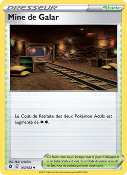 Mine de Galar 160/209 Pokémon Clash des Rebelles
