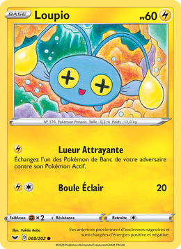 Loupio 68/216 Pokémon Épée et Bouclier