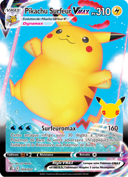 Pikachu Surfeur VMAX 9/50 Pokémon Célébrations