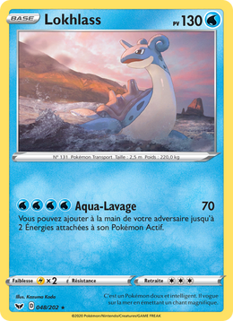 Lokhlass 48/216 Pokémon Épée et Bouclier