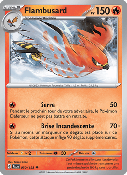 Flambusard 030/279 Pokémon Évolutions à Paldea (EV02)