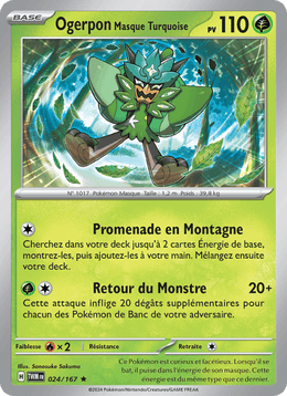 Ogerpon Masque Turquoise 024/226 Pokémon Mascarade Crépusculaire (EV06)