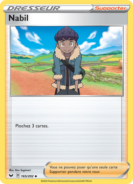 Nabil 165/216 Pokémon Épée et Bouclier