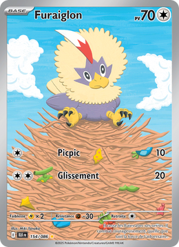 Furaiglon 154/86 — Pokémon Foudre Noire (BLK)