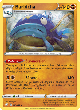 Barbicha 100/209 Pokémon Clash des Rebelles