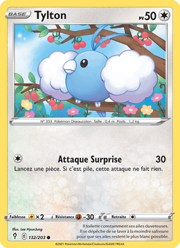 Tylton 132/237 Pokémon Évolution Céleste (EVS)