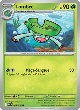 Lombre 006/130 Pokémon Flammes Fantasmagoriques (ME02)