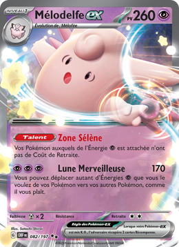 Mélodelfe-ex - Clefable ex - Flammes Obsidiennes 082