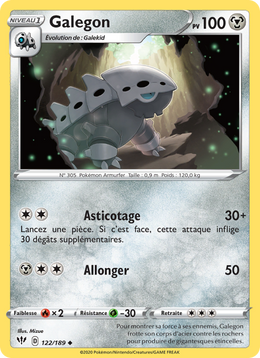 Galegon 122/201 Pokémon Ténèbres Embrasées