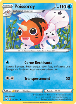 Poissoroy 47/216 Pokémon Épée et Bouclier