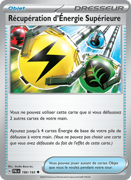 Récupération d'Énergie Supérieure 189/279 Pokémon Évolutions à Paldea (EV02)