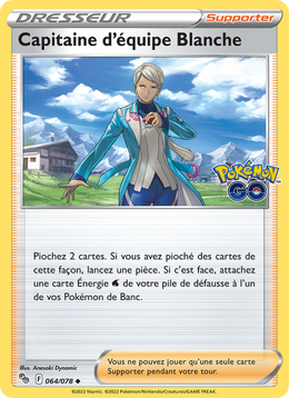 Capitaine d'équipe Blanche 064/88 Pokémon Pokémon GO