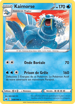 Kaimorse 39/233 Pokémon Règne de Glace (CRE)