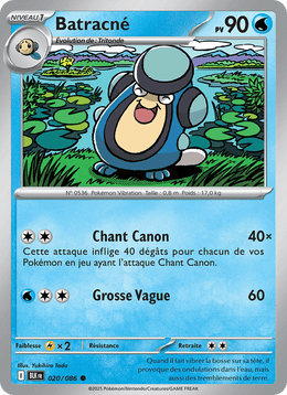 Batracné 020/172 Pokémon Foudre Noire (BLK)