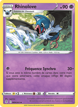 Rhinolove 69/237 Pokémon Évolution Céleste (EVS)