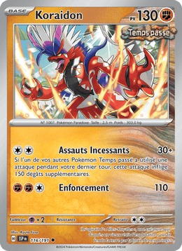 Koraidon 116/252 Pokémon Étincelles Déferlantes (EV08)