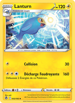 Lanturn 052/215 Pokémon Tempête Argentée (SIT)