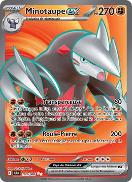 Minotaupe-ex 160/86 — Pokémon Foudre Noire (BLK)