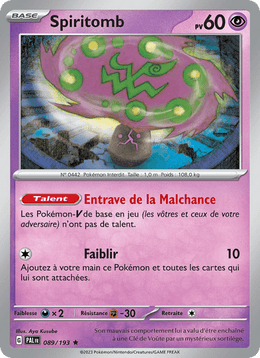 Spiritomb 089/279 Pokémon Évolutions à Paldea (EV02)