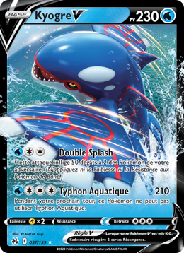 Kyogre V 037/230 — Pokémon Zénith Suprême (CRZ)