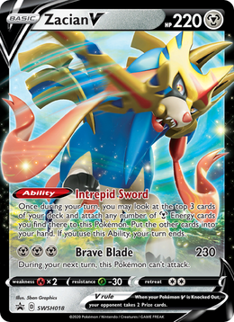 Zacian V SWSH018/PROMO — Pokémon Promo Épée et Bouclier (SWSHP)