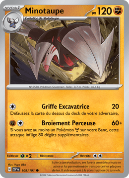 Minotaupe 109/252 Pokémon Étincelles Déferlantes (EV08)