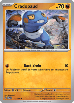 Cradopaud 114/279 Pokémon Évolutions à Paldea (EV02)