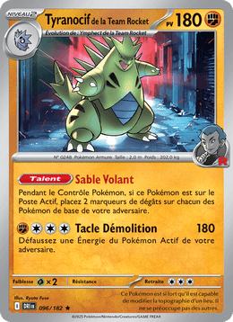 Tyranocif de la Team Rocket 096/244 Pokémon Rivalités Destinées (EV10)