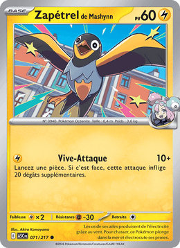Zapétrel de Mashynn 071/295 Pokémon Héros Transcendants (ME2.5)
