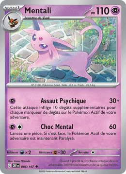 Mentali 086/230 Pokémon Flammes Obsidiennes (EV03)