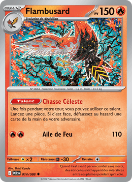 Flambusard 014/124 Pokémon Équilibre Parfait (ME03)