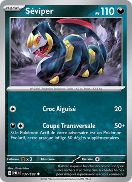 Séviper 137/279 Pokémon Évolutions à Paldea (EV02)