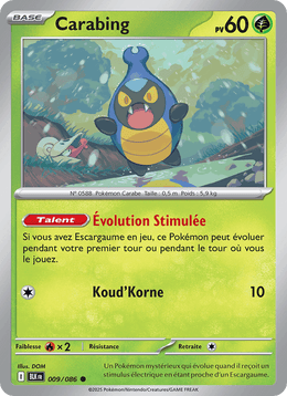 Carabing 009/172 Pokémon Foudre Noire (BLK)