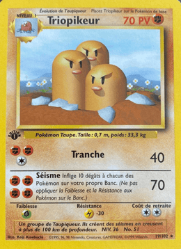 Triopikeur 19/102 Pokémon Set de Base (BS)