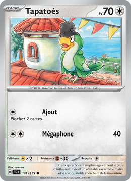 Tapatoès 141/190 Pokémon Aventures Ensemble (EV09)