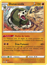 Dunaconda 110/216 Pokémon Épée et Bouclier