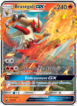 Braségali GX 28/183 — Pokémon Tempête Céleste (CES)