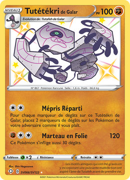 Tutétékri de Galar SV066/195 — Pokémon Destinées Radieuses (SHF)